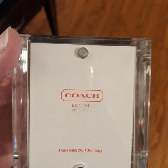 Coach Other - Coach Lucite and Leather Picture Block
